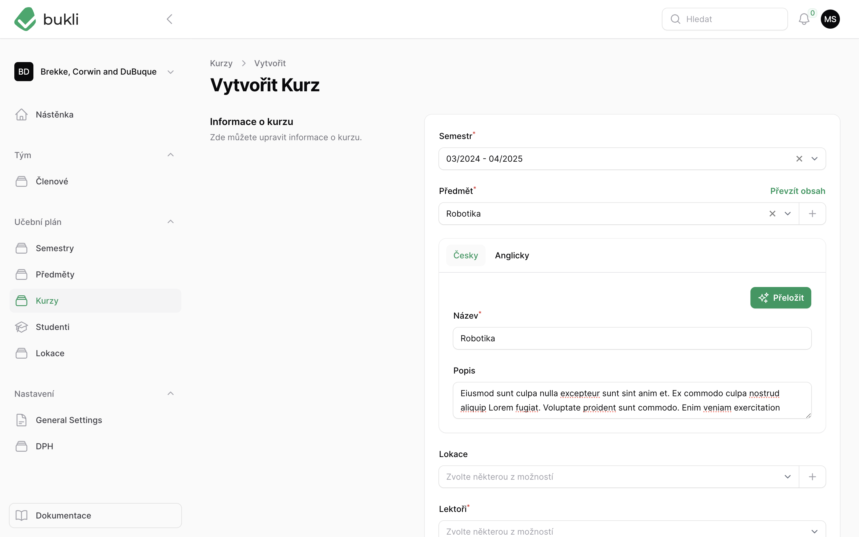 Screenshot of Bukli